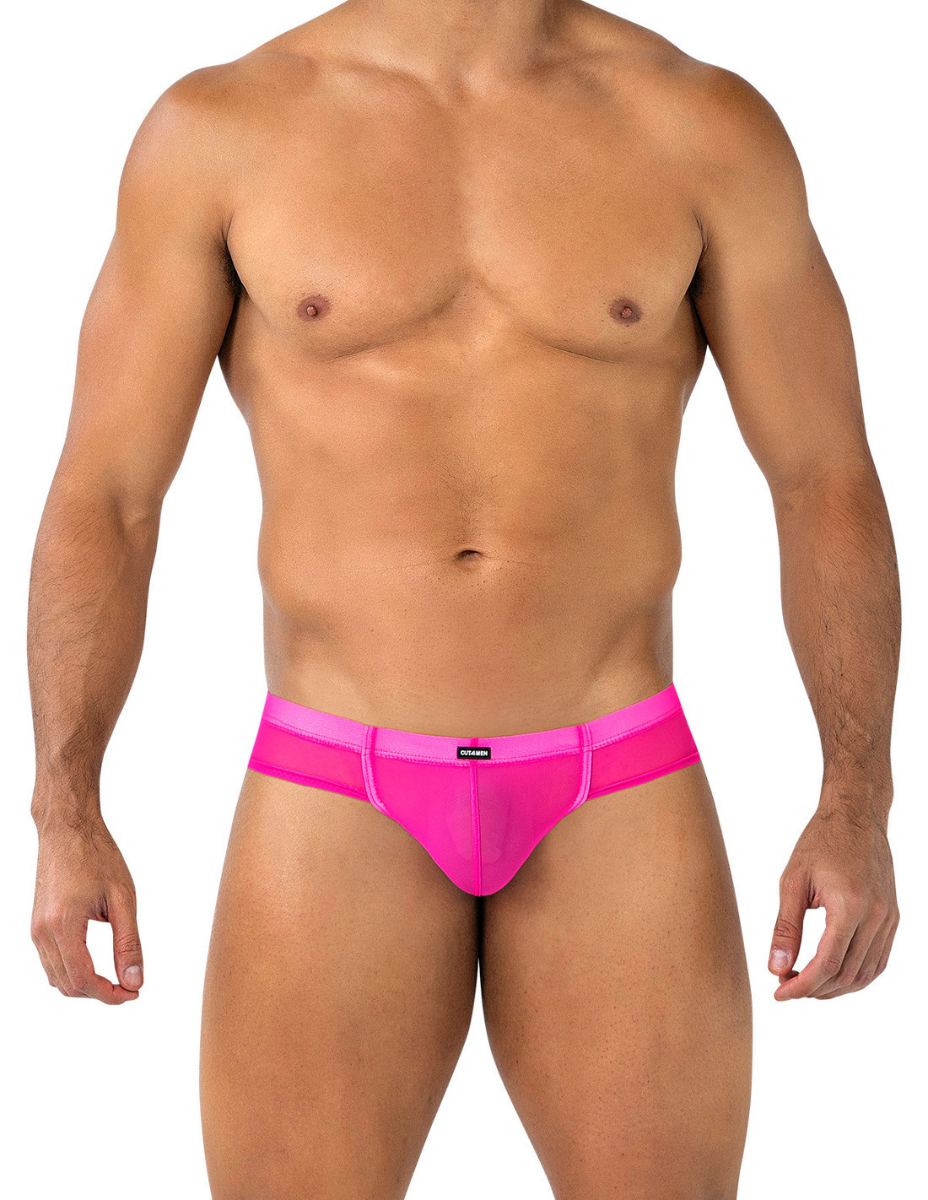 SP4NDEX GLOW by C4M - Mesh Hot Pink Hybrid Cheeky Brief