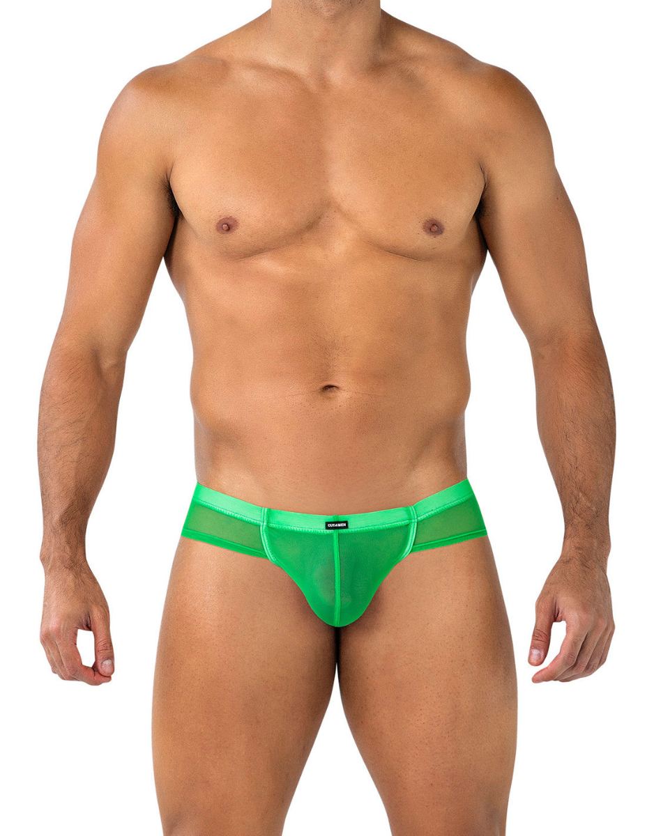 SP4NDEX GLOW by C4M - Mesh Green Hybrid Cheeky Brief